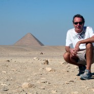 Desert view of the Red Pyramid of Sneferu at Dashur